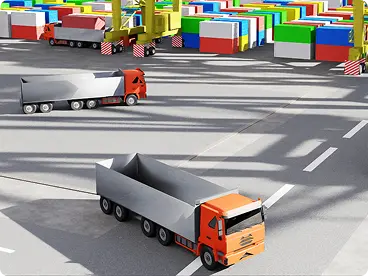 Screenshot of realistic unloading operations model