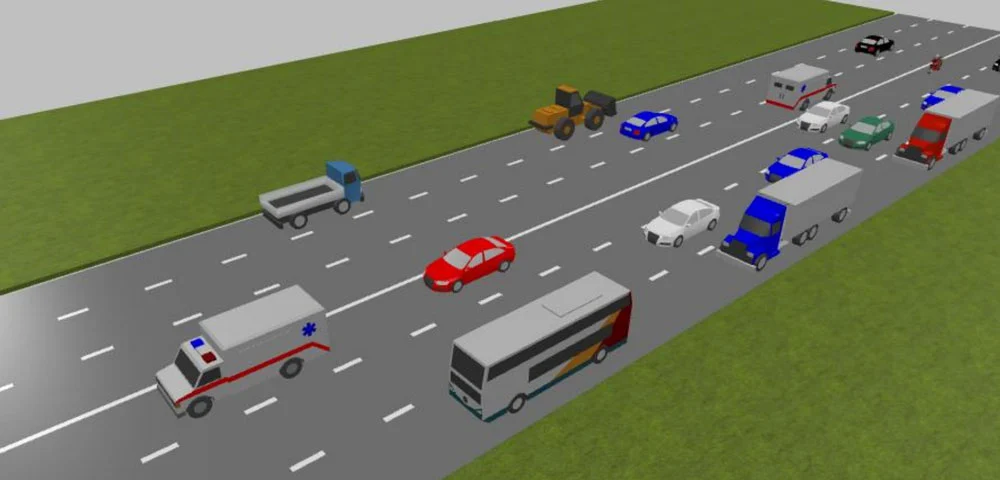 Lane selection policy in AnyLogic software