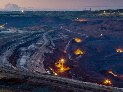 A photo of a mining site