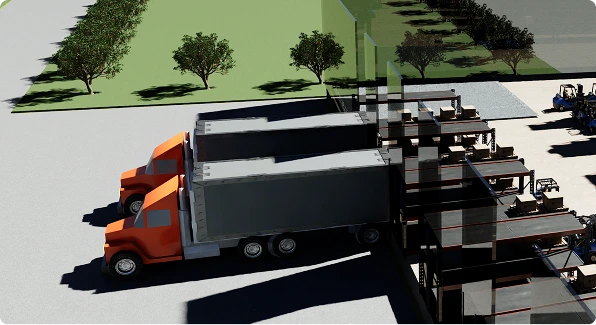 Screenshof of the same model in NVIDIA Omniverse