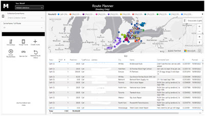 Route planner interface