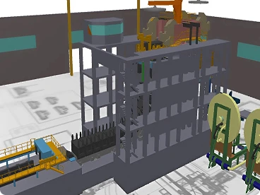 Screenshot of realistic effects in AnyLogic model