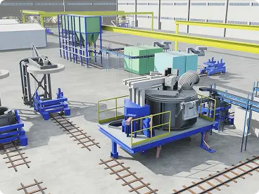 Screenshot of a realistic manufacturing model